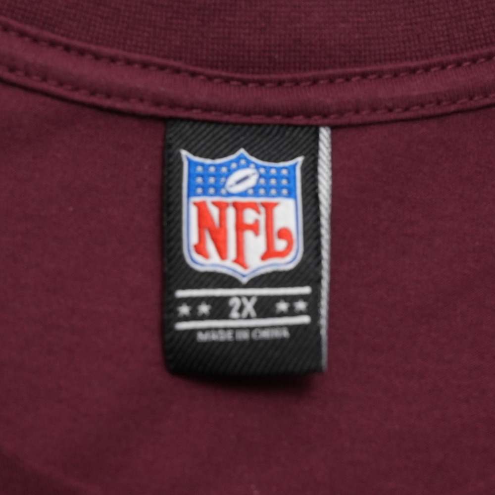NFL Shield Logo Graphic Tee Mens 2XL Burgundy Football Gameday Shirt Big Tall - Picture 6 of 13